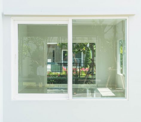 empty glass door